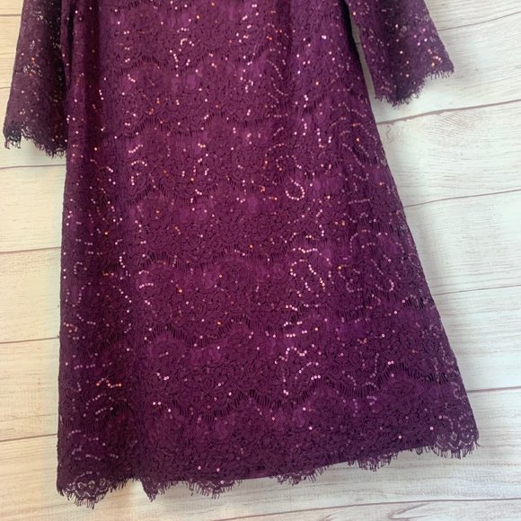 Jessica Howard Purple Lace Dress - Picture 5 of 10